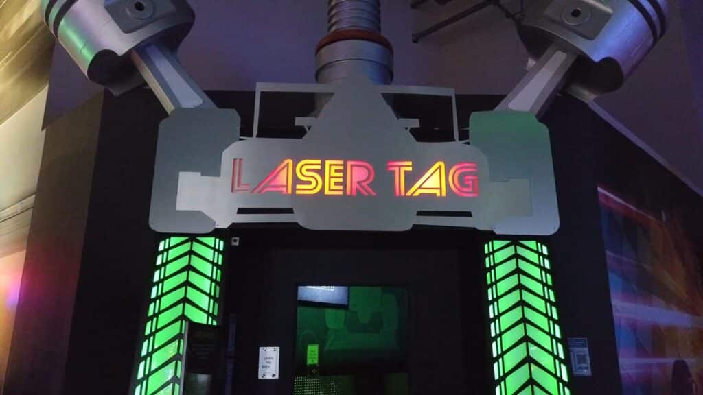 Laser tag entry