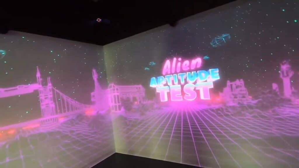 Alien Aptitude test at immersive Gamebox